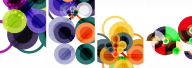 Geometrik soyut posterler dizisi. Duvar kağıdı, kartvizit, kapak, poster, afiş, broşür, başlık, web sitesi için soyut arkaplan