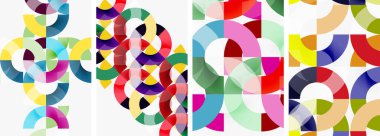 Yuvarlak çizgiler ve posterler. Duvar kağıdı, bayrak, arkaplan, kart, kitap illüstrasyonu için vektör illüstrasyonu, iniş sayfası