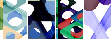 Çekici üçgenler içeren soyut arkaplan seti. Geometri ve stilin uyumlu karışımı, bu tasarımlar modern yetenekler getiriyor.