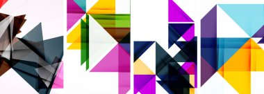 Üçgen poster geometrik arkaplan seti