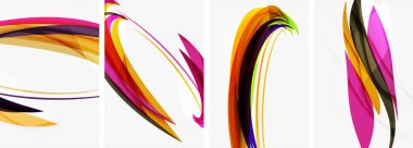 Duvar kağıdı, kartvizit, kapak, poster, afiş, broşür, başlık, web sitesi için soyut renkli dalga posterleri