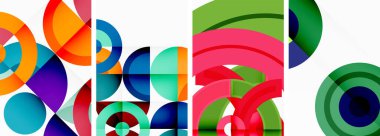 Duvar kâğıdı, kartvizit, kapak, poster, afiş, broşür, başlık, web sitesi için arka planda yuvarlak geometrik elemanlar ve daireler