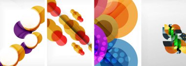 Geometrik soyut posterler dizisi. Duvar kağıdı, kartvizit, kapak, poster, afiş, broşür, başlık, web sitesi için soyut arkaplan