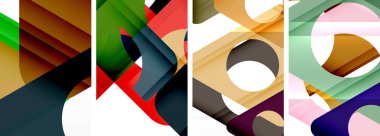 Soyut arkaplan seti, üçgenlerin dinamik etkileşimini gösteriyor. Modern tasarım ve geometrik cazibenin birleşimi