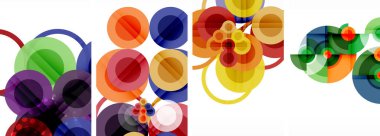 Geometrik soyut posterler dizisi. Duvar kağıdı, kartvizit, kapak, poster, afiş, broşür, başlık, web sitesi için soyut arkaplan