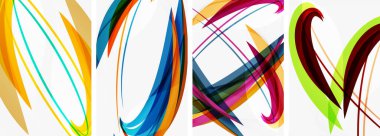 Duvar kağıdı, kartvizit, kapak, poster, afiş, broşür, başlık, web sitesi için renkli dalga çizgileri afişi