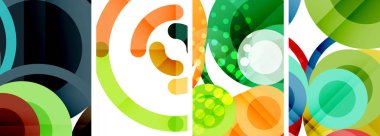 Geometrik soyut posterler dizisi. Duvar kağıdı, kartvizit, kapak, poster, afiş, broşür, başlık, web sitesi için soyut arkaplan