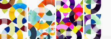 Çember çizgileri poster arkaplanı. Duvar kağıdı, bayrak, arkaplan, kart, kitap illüstrasyonu için vektör illüstrasyonu, iniş sayfası