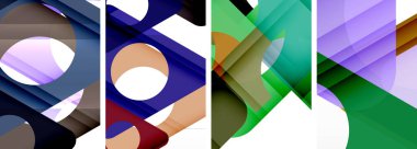 Çekici üçgenler içeren soyut arkaplan seti. Geometri ve stilin uyumlu karışımı, bu tasarımlar modern yetenekler getiriyor.