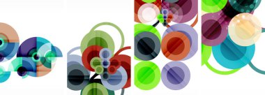 Geometrik soyut posterler dizisi. Duvar kağıdı, kartvizit, kapak, poster, afiş, broşür, başlık, web sitesi için soyut arkaplan