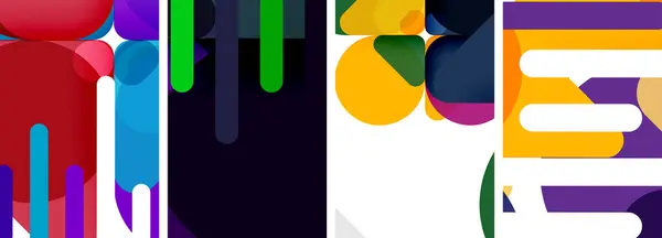 포스터 브로셔 웹사이트에 다채로운 기하학적 — 스톡 벡터