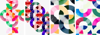 Yuvarlak çizgiler ve posterler. Duvar kağıdı, bayrak, arkaplan, kart, kitap illüstrasyonu için vektör illüstrasyonu, iniş sayfası