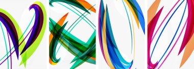 Duvar kağıdı, kartvizit, kapak, poster, afiş, broşür, başlık, web sitesi için soyut renkli dalga posterleri