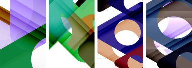 Çekici üçgenler içeren soyut arkaplan seti. Geometri ve stilin uyumlu karışımı, bu tasarımlar modern yetenekler getiriyor.