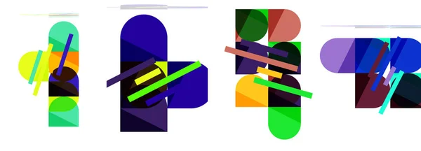 Geometrische Komposition Abstrakter Hintergrund Plakatset Für Tapete Visitenkarte Cover Poster — Stockvektor