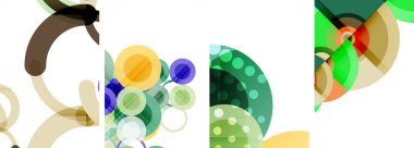 Geometrik soyut posterler dizisi. Duvar kağıdı, kartvizit, kapak, poster, afiş, broşür, başlık, web sitesi için soyut arkaplan