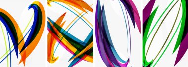 Duvar kağıdı, kartvizit, kapak, poster, afiş, broşür, başlık, web sitesi için soyut renkli dalga posterleri