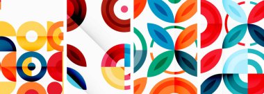 Duvar kâğıdı, kartvizit, kapak, poster, afiş, broşür, başlık, web sitesi için arka planda yuvarlak geometrik elemanlar ve daireler