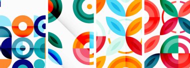 Çemberler ve halkalar geometrik arka planlar. Duvar kağıdı, kartvizit, kapak, poster, afiş, broşür, başlık, web sitesi posterleri