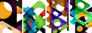 Soyut arkaplan seti, üçgenlerin dinamik etkileşimini gösteriyor. Modern tasarım ve geometrik cazibenin birleşimi