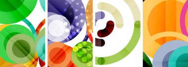 Geometrik soyut posterler dizisi. Duvar kağıdı, kartvizit, kapak, poster, afiş, broşür, başlık, web sitesi için soyut arkaplan