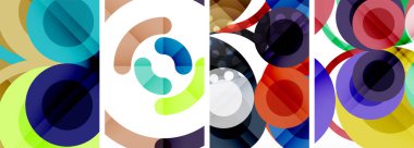 Geometrik soyut posterler dizisi. Duvar kağıdı, kartvizit, kapak, poster, afiş, broşür, başlık, web sitesi için soyut arkaplan