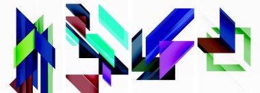 Parlak renkli geometrik soyut poster arka planı