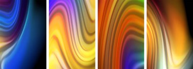 Gökkuşağı renkli sıvı. Duvar kağıdı, kartvizit, kapak, poster, afiş, broşür, başlık, web sitesi için dalga çizgileri posteri