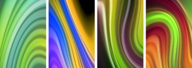 Gökkuşağı renkli sıvı. Duvar kağıdı, kartvizit, kapak, poster, afiş, broşür, başlık, web sitesi için dalga çizgileri posteri