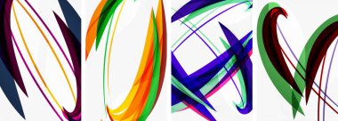 Duvar kağıdı, kartvizit, kapak, poster, afiş, broşür, başlık, web sitesi için renkli dalga çizgileri afişi