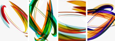 Duvar kağıdı, kartvizit, kapak, poster, afiş, broşür, başlık, web sitesi için soyut renkli dalga posterleri