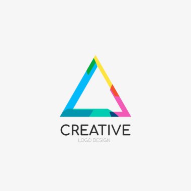 Üçgen soyut logo, iş simgesi simgesi