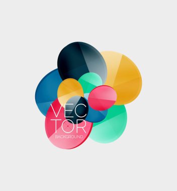 Geometrik daireler arka planda. Yaratıcı asgari bileşim