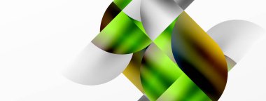 Metalik cazibesi olan modern minimalizmle evlenmek için nefis bir zemin. Yuvarlak üçgenler, geometrik karmaşıklık yayar ve duvar kağıdı, afiş, arkaplan, iniş sayfası için az gösterilmiş cazibe