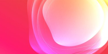 Parlak efektli, şeffaf, akışkan sıvı şekilleri geometrik arka plan. Dalgalı çizgiler yuvarlak. Duvar kağıdı, bayrak, arkaplan, kart, kitap illüstrasyonu için vektör illüstrasyonu, iniş sayfası