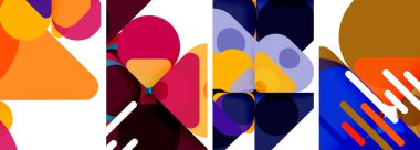 Duvar kağıdı, kartvizit, kapak, poster, afiş, broşür, başlık, web sitesi için geometrik ögeler