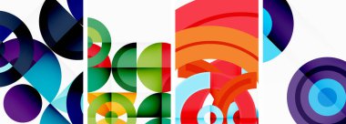 Duvar kâğıdı, kartvizit, kapak, poster, afiş, broşür, başlık, web sitesi için arka planda yuvarlak geometrik elemanlar ve daireler