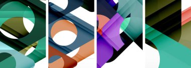 Çekici üçgenler içeren soyut arkaplan seti. Geometri ve stilin uyumlu karışımı, bu tasarımlar modern yetenekler getiriyor.