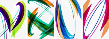 Duvar kağıdı, kartvizit, kapak, poster, afiş, broşür, başlık, web sitesi için soyut renkli dalga posterleri