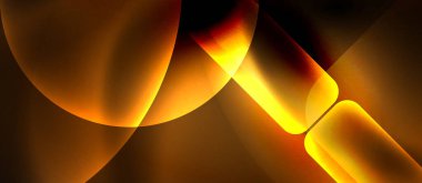 Metin veya ürün sunumu için neon cam şekilleri geometrik arkaplan. Duvar kağıdı, bayrak, arkaplan, kart, kitap illüstrasyonu için vektör illüstrasyonu, iniş sayfası