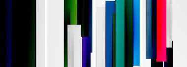 Asgari çizgiler ve renkli çizgiler, soyut arkaplan posterleri. Duvar kağıdı, bayrak, arkaplan, kart, kitap illüstrasyonu için vektör illüstrasyonu, iniş sayfası