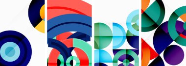 Duvar kâğıdı, kartvizit, kapak, poster, afiş, broşür, başlık, web sitesi için arka planda yuvarlak geometrik elemanlar ve daireler