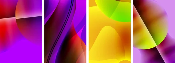 Vloeibare Abstracte Vormen Met Gradiënt Kleuren Abstracte Achtergronden Voor Behang — Stockvector
