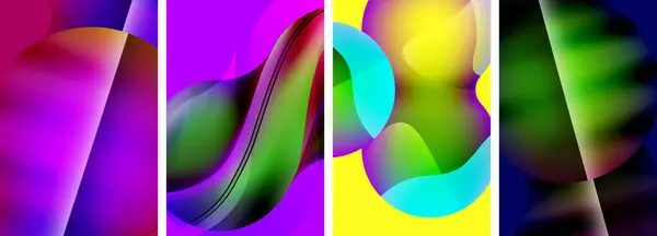 具有渐变色的液体抽象形状 小册子 网站的摘要背景 — 图库矢量图片