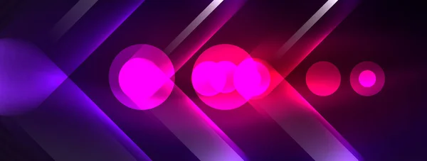 Abstract Design Pulseert Met Neon Gloeiende Lichteffecten Werpt Een Betoverende — Stockvector