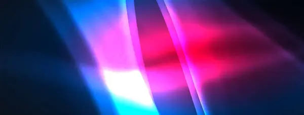 Lumière Néon Vagues Incandescentes Lignes Fond Écran Pour Papier Peint — Image vectorielle