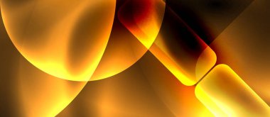 Metin veya ürün sunumu için neon cam şekilleri geometrik arkaplan. Duvar kağıdı, bayrak, arkaplan, kart, kitap illüstrasyonu için vektör illüstrasyonu, iniş sayfası