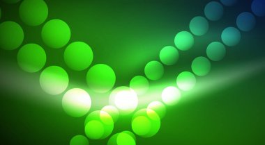 Parlak Işık Neon Baloncuk Çemberleri. Duvar kağıdı, bayrak, arkaplan, kart, kitap illüstrasyonu için vektör illüstrasyonu, iniş sayfası