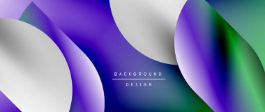 Daireler ve eğimli yuvarlak şekiller. Asgari soyut arkaplan, yuvarlak geometrik şekiller, temiz ve yapılandırılmış tasarım