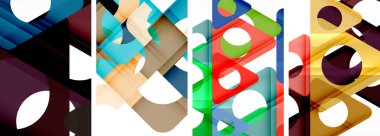 Soyut arkaplan seti, üçgenlerin dinamik etkileşimini gösteriyor. Modern tasarım ve geometrik cazibenin birleşimi